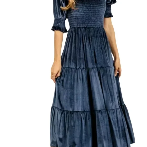 Baltic Born Navy Midi Dress - Picture 2 of 8
